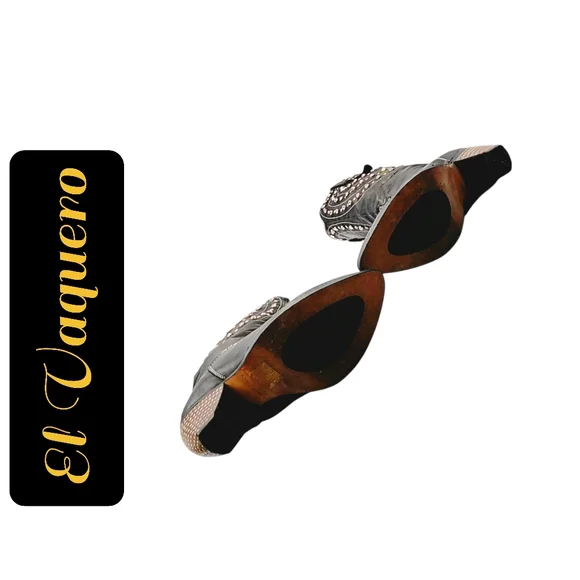 El Vaquero Valerio Giuntoli Black Studded Italian Leather Boots – Handcrafted - Picture 9 of 10